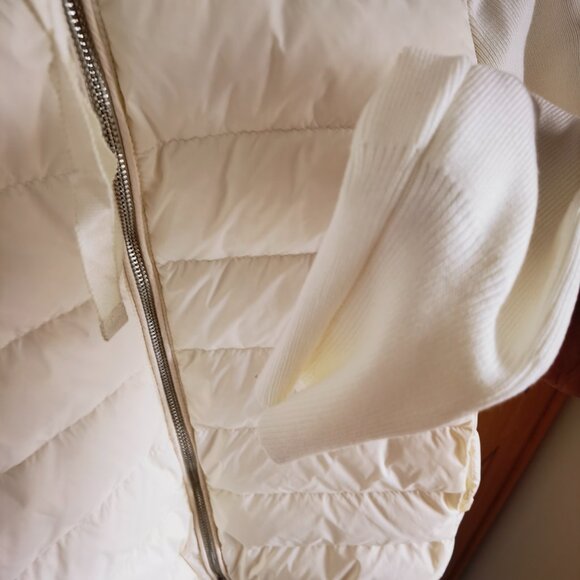 Moncler Quilted 750 Fill Power Down & Wool Short Cardigan - Picture 7 of 12